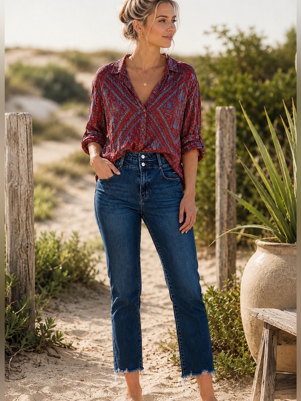 Free People Women’s Walking On A Dream Tunic Blouse, Size XS
